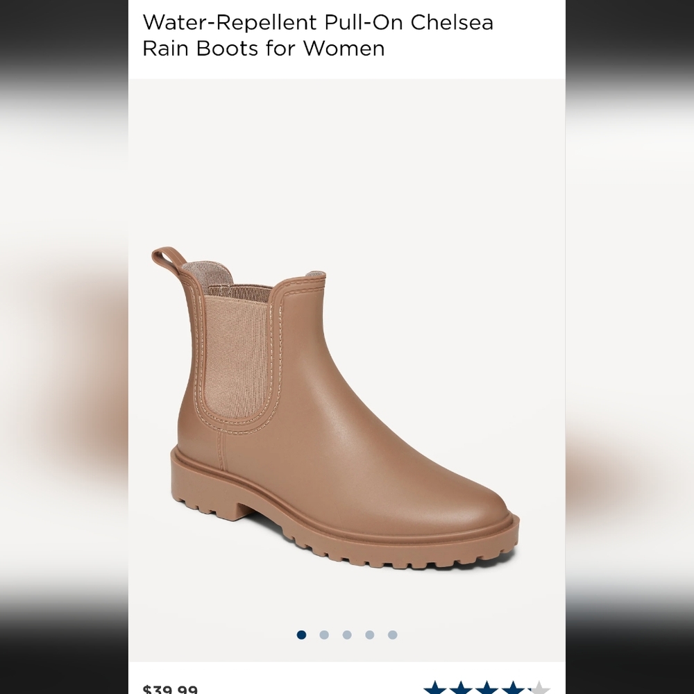 Tan Chelsea Rain Boots